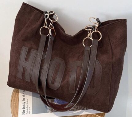IMPORTED TOTE BAG Stylish Suede Material Tote Bag